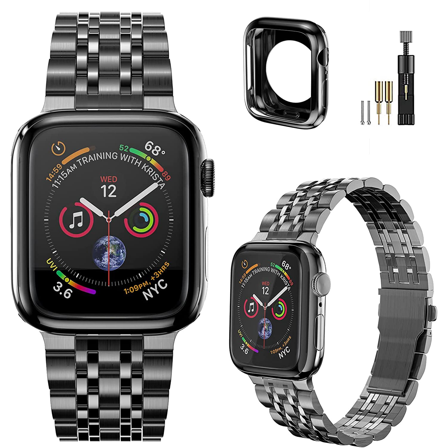 Metal Band for Apple iWatch Series 6 5 4 3 Stainless Steel Strap 38-44mm Women