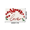 thumbnail image 3 of FYTPOV Romantic Roses Placemats, Love White Placemats for Kitchen and Dining, Valentines Day Decorations, Christmas Placemats for Party Home Decor, Table Decor, 18x12 in, 3 of 6