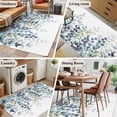 thumbnail image 6 of Eucalyptus Leaf Washable Area Rugs 3'x5', Blue Green Leaves Branch Abstract Art Low Pile Throw Living Room Rug Non-Slip Sturdy Edge Binding Carpet for Indoor Entryway Bedside Kitchen, 6 of 9
