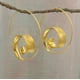 thumbnail image 1 of Xiao Hua Pendientes colgantes vintage con forma de espiral y círculos redondos para mujer, para bodas, fiestas, con hojas tribales (dorado), 1 of 1