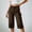 Coffee, variant on Denim Pants For Women High Waisted Knee Length Bermuda Jeans With Multi Utility Pockets Relaxed Fit Casual Summer Outdoor Hiking Half Pants