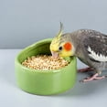 thumbnail image 4 of Ceramic Bird Feeder Bowl Anti-spill Parrot Food Water Dish Heavy-duty Small Pet Weaning Training Feeding Cup Cage Accessories for Lovebird Parakeet Cockatiel, 4 of 6