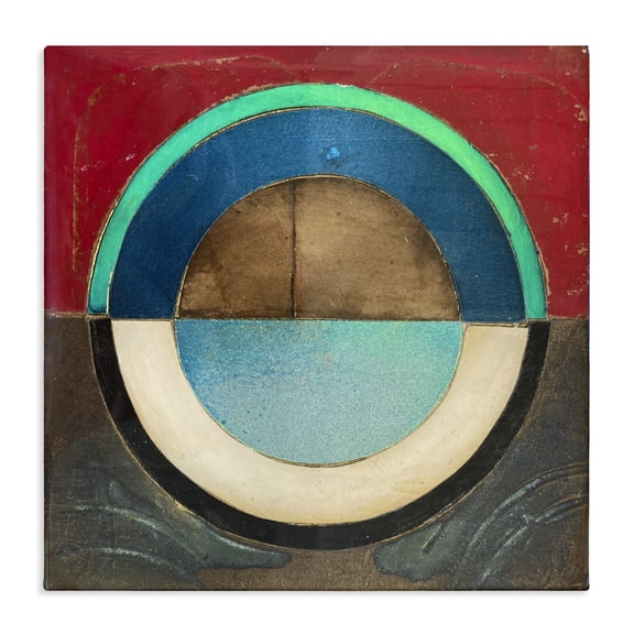 Stupell Industries Round Distressed Circle Canvas Wall Art, design by Matthew Finger