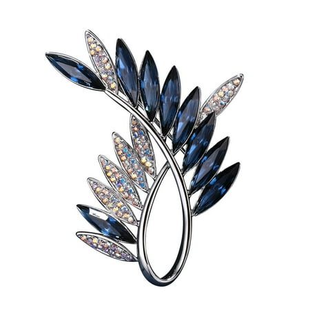 Flower Brooch,Broches Jewelry with Austria Crystal Women's Brooches & Pins (Blue)|Flowers Broochs,Broches Jewelry for Women with Austrian Crystals Brooches & pins (Blue).