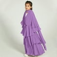 thumbnail image 5 of IBTOM CASTLE Kids Girls Muslim Abaya Dress Long Sleeve Chiffon Islamic Kaftan Robe Open Front Cardigan Prayer Dress with Hijab 13-14 Years Purple, 5 of 8