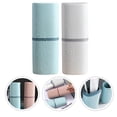 thumbnail image 3 of Shisuyan 2pcs Two-in-one Portable Washing Cup Toothbrush Case Storage Box Fine Workmanship Toothbrush Case Container for Home (White + Sky-blue), 3 of 8