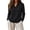 Black, variant on Womens Quarter Zip Sweatshirt, Collared Half Zip Long Sleeve Top, Fleece Lined Pullover with Zip Collar for Outdoor and Casual Wear
