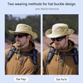 thumbnail image 7 of Men's Outdoor Sun Hat Breathable Fisherman's Hat, Wenini Nylon UPF 50+ Lightweight Shade Cap, Foldable Travel Hat for Hiking Fishing Beach Camping Gardening, Beige, 7 of 7