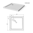thumbnail image 2 of Fiberglass Shower Base Goodyo 32x32 in Shower Base, Centered Drain No Threshold Shower Pan, White,Shower Pan, 2 of 8
