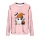 thumbnail image 3 of Ailaofu Women's Halloween Printed Round Neck Casual Sports Long Sleeve Sweatshirt Top Sweatshirt Loose Soft Long Sleeve Pullover Tops, 3 of 6