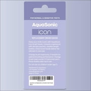 AquaSonic Icon Replacement Brush Heads - ADA Approved, Micro-Vibrations Technology, Multi-Length Bristles, Easy Replacement - For Normal & Sensitive Teeth | 2 Brush Heads (Purple)