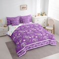 thumbnail image 3 of Homewish Retro Flower Paisley 7-Piece Twin Bedding Sets,Boho Bohemain Style Bedding Comforter Set,Purple Floral Sheet Sets For Men Women,Microfiber Bedroom Decor Reversible, 3 of 8