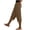 Brown, variant on Admvng Capris Pants for Women Casual Loose Summer Comfy Wide Leg Elastic Waist Breathable Capri With Pockets Size S-2XL