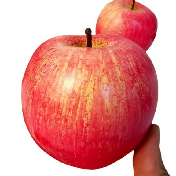 Nvzi fake fruit artificial apples, a set of 12 lifelike artificial apples. Realistic fruit decoration kitchen, realistic fake fruit party props, home decoration (pink apples)