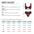thumbnail image 4 of Kdxio Red Geometric Print Women's 2 Piece High Waisted Wrap Spaghetti Strap Summer Swimsuit Bikini Set-Small, 4 of 7