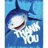 Club Pack of 96 Shark Splash Whimsical Ocean Themed "Thank You" Cards 5"