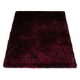thumbnail image 2 of Rugsotic Carpets Hand Tufted Shag Polyester Eco-Friendly Area Rugs - 3'x5', Rectangle, Violet Black, Plain Solid Design, High Pile Handmade Anti Skid Rugs for Living Room, Bed Room K00111, 2 of 5