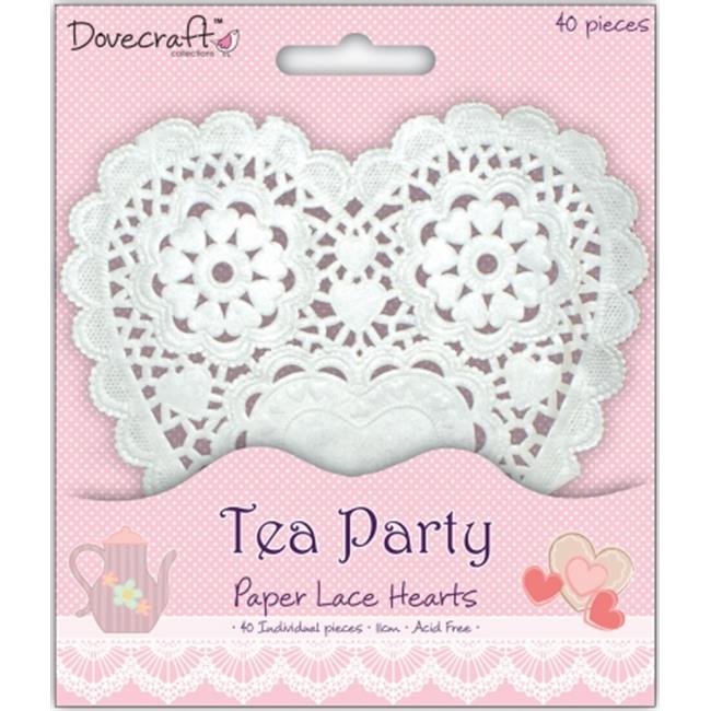 Trimcraft DCDO002 Tea Party Doily Pack 30PkgHearts