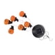 thumbnail image 5 of Carillón de viento de calabaza con 6 luces LED de calabaza, luz de Color RGB, luces de cadena de calabaza de Halloween impermeables con gancho de hierro, 5 of 8