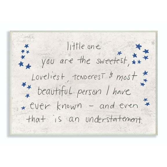 The Kids Room by Stupell Kids Inspirational Word Blue Stars Bedroom Nursery Design Wall Plaque Art by Daphne Polselli