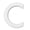 C, variant on 8 Pack: 5.5" White MDF Letter by Make Market