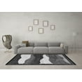 thumbnail image 3 of Ahgly Company Indoor Round Oriental Gray Modern Area Rugs, 6' Round, 3 of 4