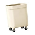 thumbnail image 3 of Fiocias Ergonomic Trash Bin with Wheels Modern PP Material Wide Mouth Garbage Bucket for, 3 of 9