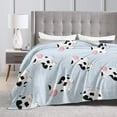 thumbnail image 4 of Kll Fleece Blanket Plush Throw Blanket Cute Farm Cow,Soft Fuzzy Cozy Flannel Blanket For Couch Sofa Bed.(40"X30"), 4 of 9