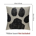 thumbnail image 4 of nygtbtfer White Dog Paw Footprint Icon Isolated On Black Background Decoration Farmhouse Decor  Linen Home Decorative Throw Pillow Case Cushion Cover for Sofa Couch,  White, 4 of 7