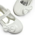thumbnail image 2 of BURUDANI Toddler Girls Kids Bow-knot Mary Jane shoes Dress Flat Shoes ANGEL-5 WHITE/PAT Size 8, 2 of 7