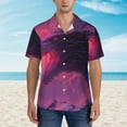 thumbnail image 2 of Balery Mystical Dragon Under Moon Camisas hawaianas de manga corta para hombre, camisas playeras de corte holgado, camisas de vacaciones con botones,X-Large, 2 of 7