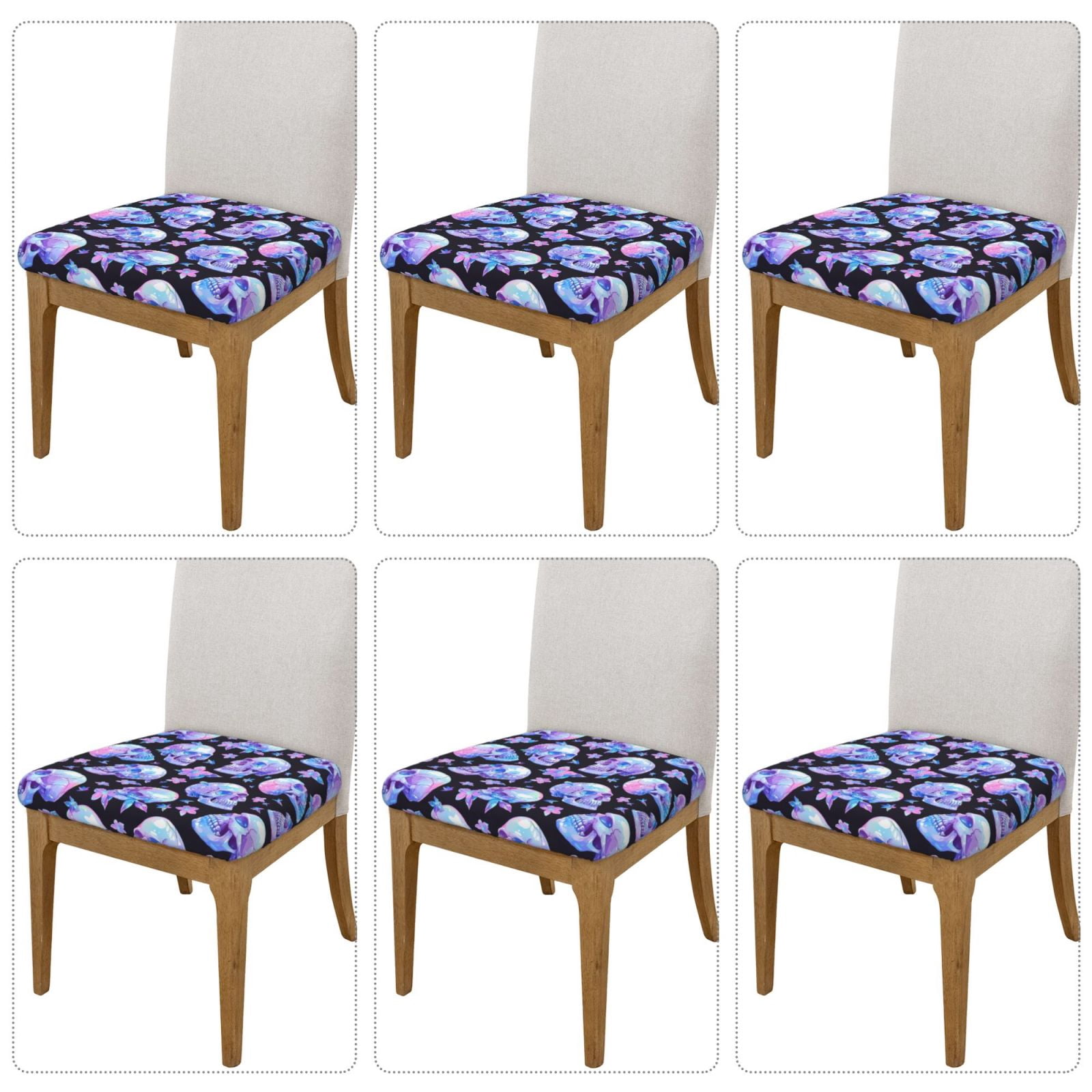 Vsdgher Guitar Skull record Couch Cushion Covers, Non-Slip Sofa Seat Cushion Slipcovers, Soft Couch Covers（Don't include seat cushion）Six Piece