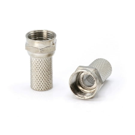 Twist On Cable Connector Coaxial Cable Screw on Connector (Twist on Connector / Fitting) for RG59 Coaxial Cable. Easy Installation, No Tools Required. Pack of 10 ()