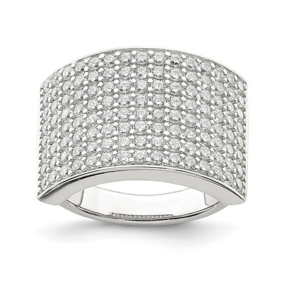 Sterling Silver Polished CZ Ring