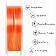 Geeetech Anti-silk type 3D Printer PLA Filament 1KG Toughness Enhanced Filament with 1.75mm Dimensional Accuracy +/-0.03mm, 1080 Feet per Roll, Vacuum Packaging Two-color golden red