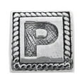 thumbnail image 4 of Letter P Triangle Block Charm .925 Sterling Silver Antiqued Reflection Beads - QRS1429P, 4 of 5