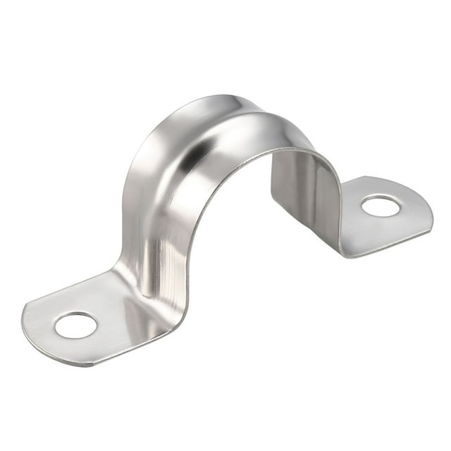 Unique Bargains Sangle de Tuyau Rigide 25mm, Acier Inoxydable 304, Pinces à 2 Trous, 5 Pcs