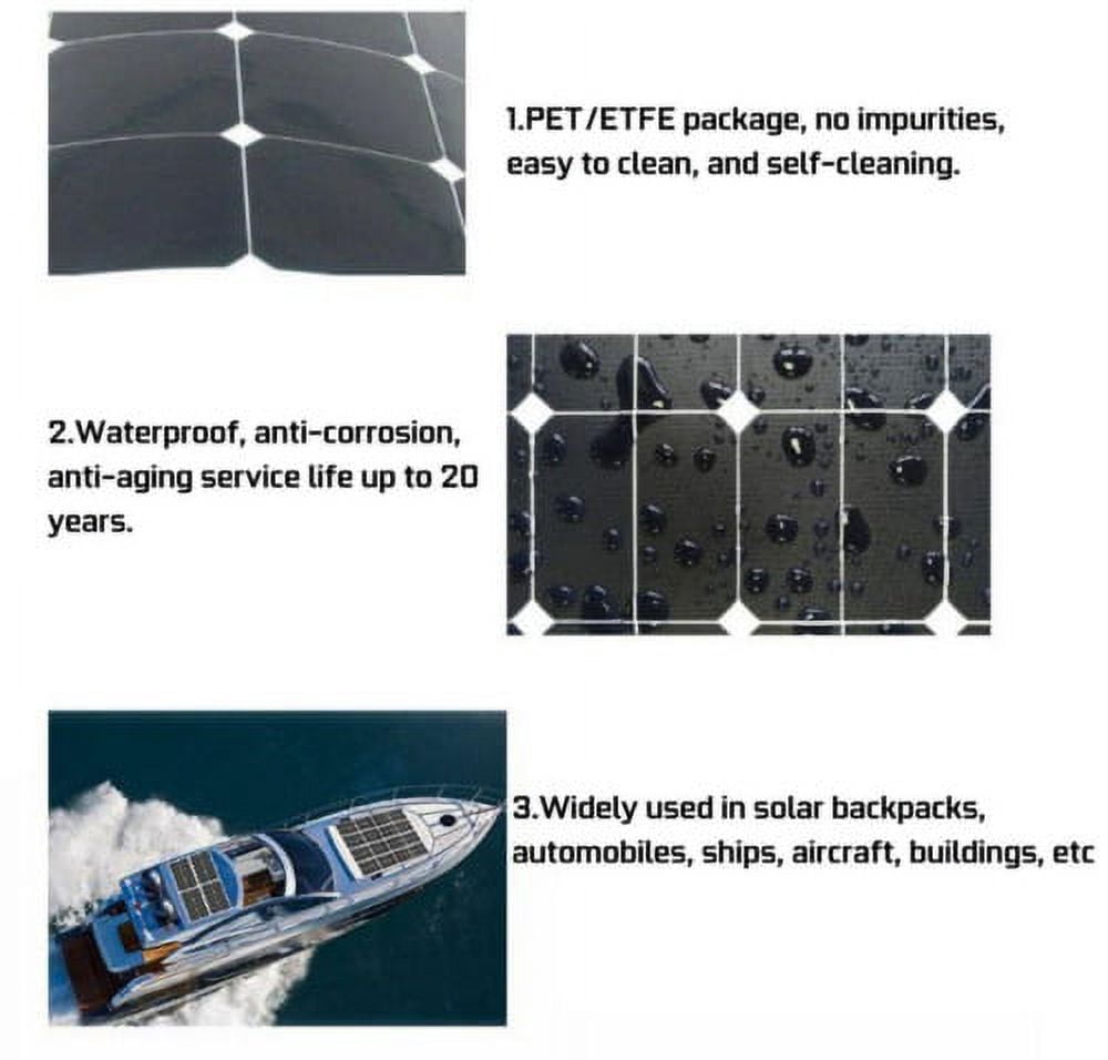 TASHHAR Solar Panel Kit 400W with Controller and Power Inverter Battery Charger Maintainer for Boat Car RV Motorcycle Marine Automotive