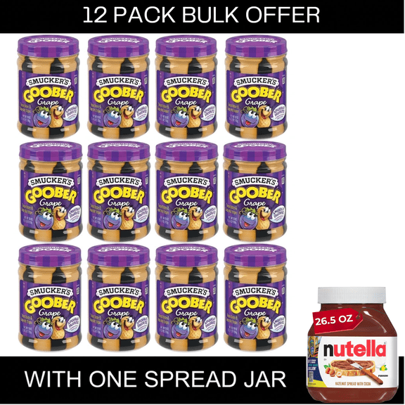 Smucker’s Goober Grape, Peanut Butter & Grape Jelly Stripes, 18 oz Jar