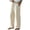 ZA-Khaki-cotton linen pants, variant on Yourumao Cotton Linen Pants for Men Elastic Waist Straight Leg Pants Drawstring Lightweight Solid Casual Trousers for Beach Stroll with Pocket