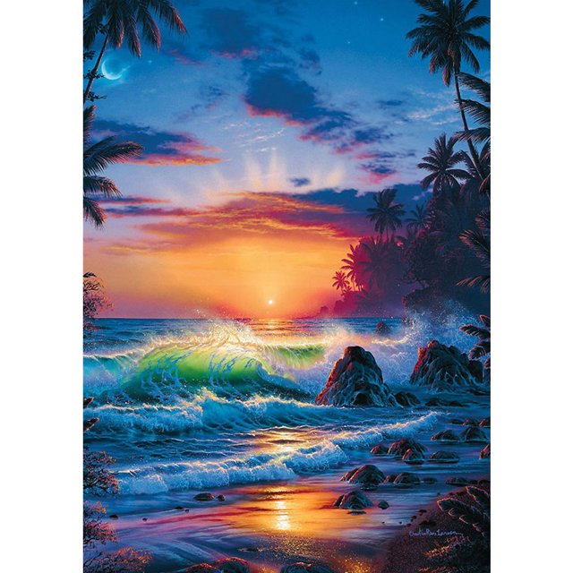 5D DIY diamante pintura amanecer olas completo taladro bordado cruz puntada mosaico Hugtrwg Para estrenar