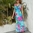 thumbnail image 3 of Flamingo Pattern Art Sleeveless Dress Women's Summer Suit Dresses for Women 2025 Luxury Party Dress, 3 of 7