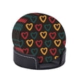 thumbnail image 4 of LNWH Non-Slip Decorative Drink Coasters, Modern Geometric Black Doodle Pattern Drink Mats with Holder, 6Pcs, 4 of 8