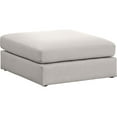 thumbnail image 1 of Meridian Furniture Beckham Beige Durable Linen Textured Fabric Ottoman, 1 of 7