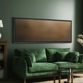 thumbnail image 3 of Large Framed Canvas Print Minimalist Abstract Wall Art with Warm Brown OmbreWall Art Decorative Ready to Hang Painting for Living room Bedroom 60x20 inches Black Frame, 3 of 9