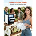 thumbnail image 4 of VEVOR Countertop Ice Maker, 44 lbs per Day, Self-Cleaning Portable Machine with Scoop, Drawer-Style Ice Access, Nugget Ice-Making Machine with Chewable Ices for Home, Kitchen, Office, Bar & Party, 4 of 9