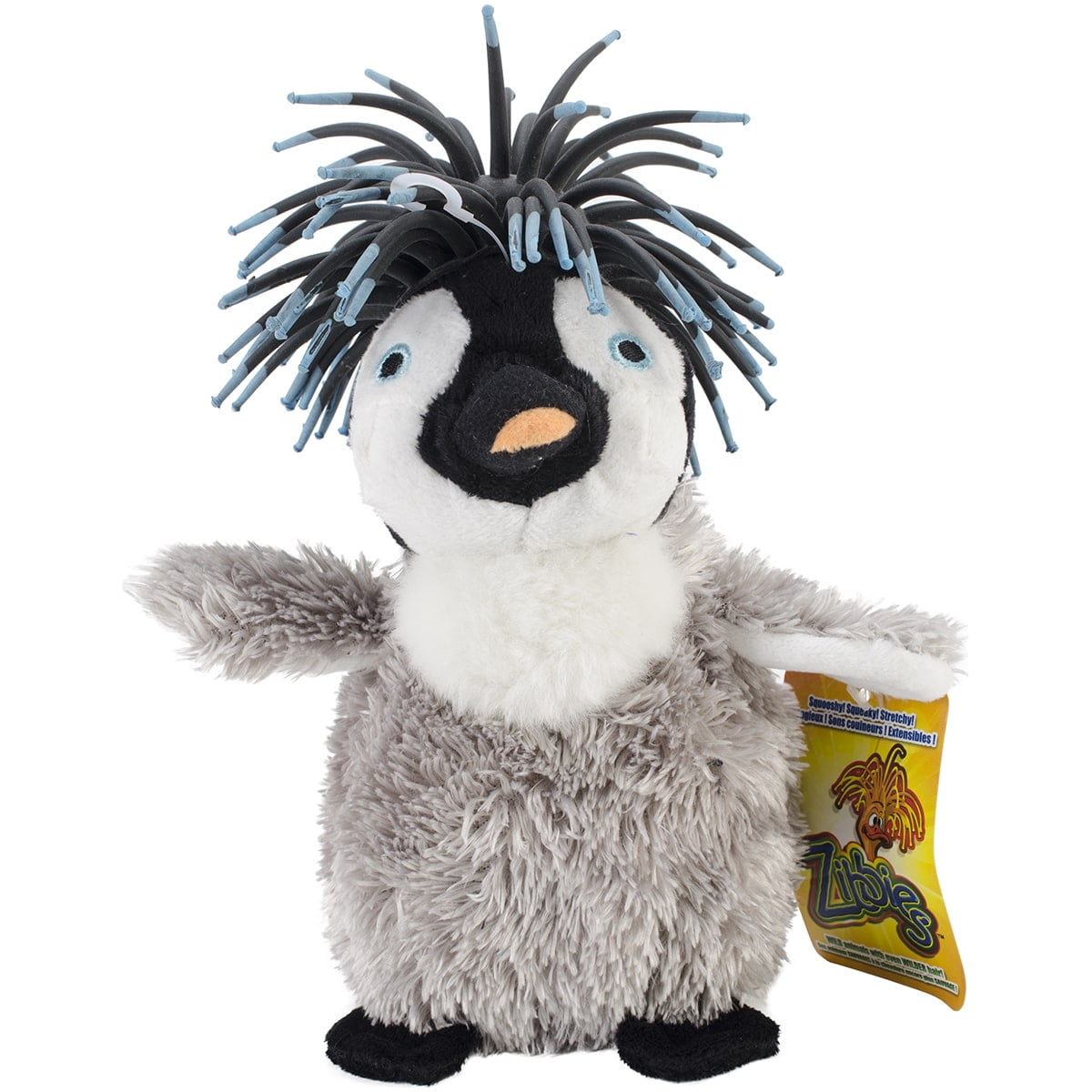 Zibbies Plush Pet Toy W/Crazy Hair & Squeaker-Gigglez The Penguin -  Walmart.com