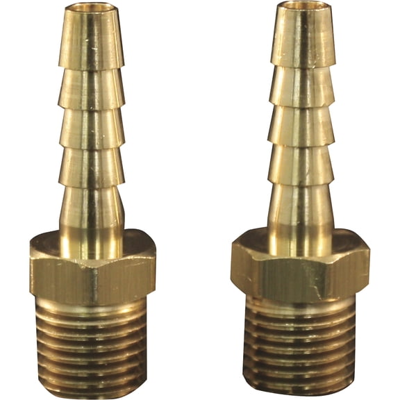 Milton 1/4in. x 1/4in. Male Barb Brass Hose End, Model# S-600