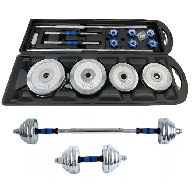 Kit De Mancuernas Pesas Con Barra Discos Ejercicio Gym 50kg Picool PESA-01