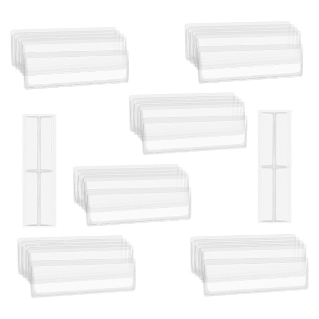 Luxshiny 32Ud Bolsillos Transparentes Autoadhesivos Para Etiquetas Con Transparencia Y Protección Impermeable